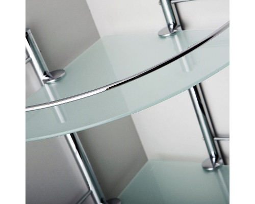 Заказать Стеклянная полка WasserKRAFT K-3133 угловая Хром в магазине сантехники Santeh-Crystal.ru