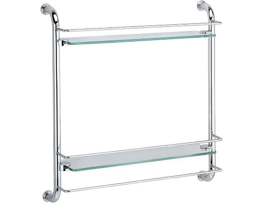 Купить Стеклянная полка WasserKRAFT K-2022 Хром в магазине сантехники Santeh-Crystal.ru