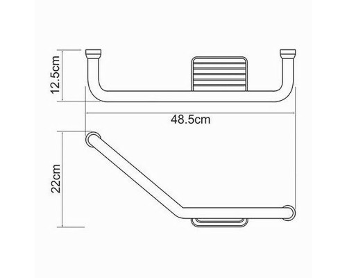 Приобрести Поручень WasserKRAFT K-1077R Хром в магазине сантехники Santeh-Crystal.ru