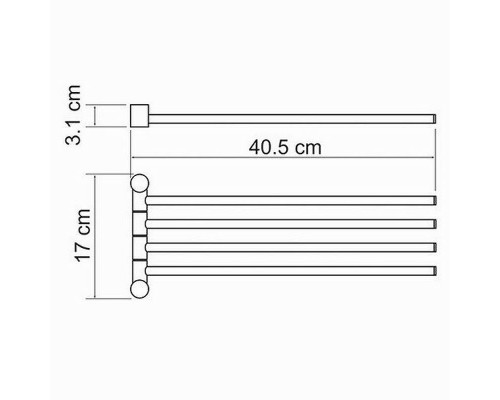 Приобрести Полотенцедержатель WasserKRAFT K-1034 поворотный Хром в магазине сантехники Santeh-Crystal.ru