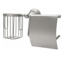 Держатель туалетной бумаги и освежителя воздуха WasserKRAFT Ammer K-7059 с крышкой Хром матовый