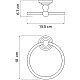 Купить Кольцо для полотенец WasserKRAFT Ammer K-7060 Хром матовый в магазине сантехники Santeh-Crystal.ru