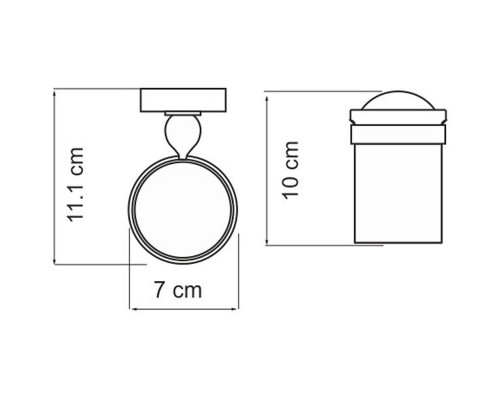 Приобрести Стакан для зубных щеток WasserKRAFT Diemel K-2228 Хром в магазине сантехники Santeh-Crystal.ru