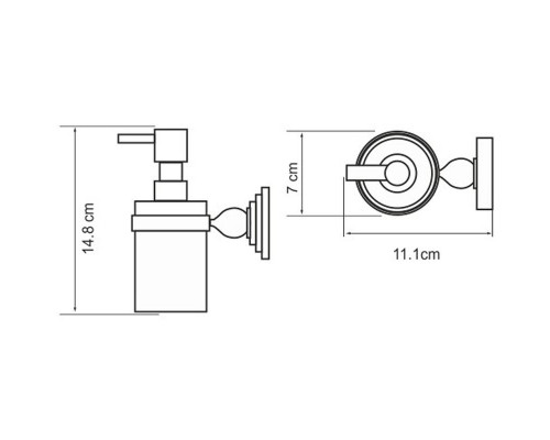 Заказать Дозатор для жидкого мыла WasserKRAFT Diemel K-2299 Хром в магазине сантехники Santeh-Crystal.ru