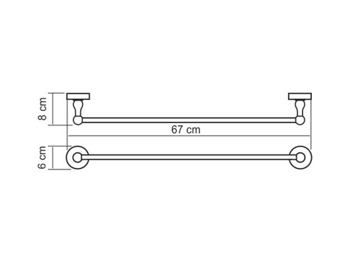 Приобрести Полотенцедержатель WasserKRAFT Diemel K-2230 Хром в магазине сантехники Santeh-Crystal.ru