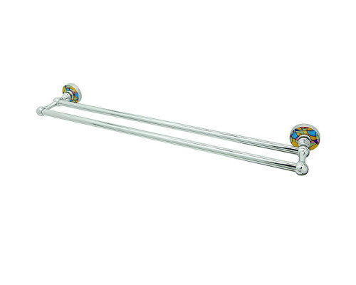 Купить Полотенцедержатель WasserKRAFT Diemel K-2240 двойной Хром в магазине сантехники Santeh-Crystal.ru