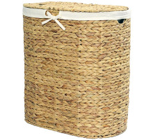 Корзина для белья WasserKRAFT Dill WB-610-L с крышкой Cветло-коричневая