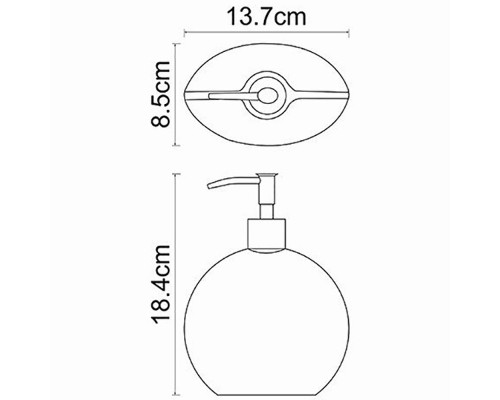 Приобрести Дозатор для жидкого мыла WasserKRAFT Eider K-33399 Хром в магазине сантехники Santeh-Crystal.ru