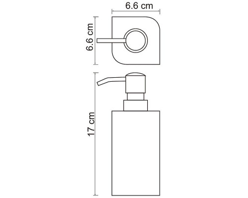 Купить Дозатор для жидкого мыла WasserKRAFT Elba K-2799 Черный матовый в магазине сантехники Santeh-Crystal.ru