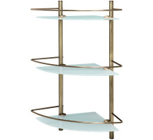 Стеклянная полка WasserKRAFT Exter K-3533 угловая Светлая бронза