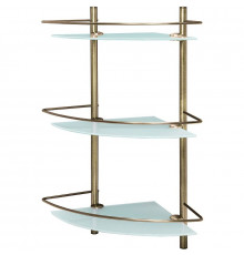 Стеклянная полка WasserKRAFT Exter K-3533 угловая Светлая бронза