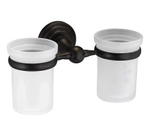 Стакан для зубных щеток WasserKRAFT Isar K-7328D двойной Темная бронза