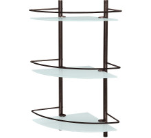 Стеклянная полка WasserKRAFT Isar K-3633 угловая Темная бронза