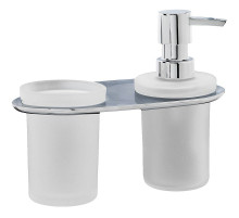 Дозатор для жидкого мыла WasserKRAFT Kammel K-8389 со стаканом для зубных щеток Хром