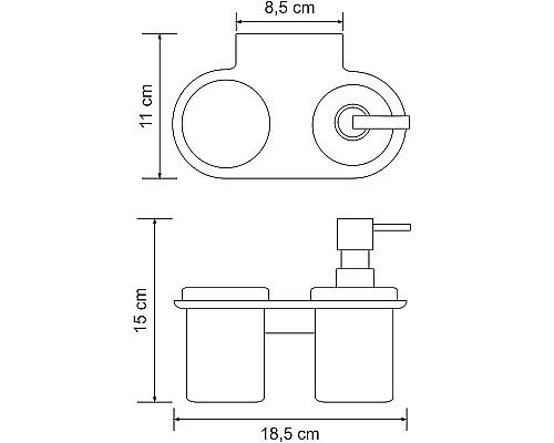 Santeh-Crystal.ru: Дозатор для жидкого мыла WasserKRAFT Kammel K-8389 со стаканом для зубных щеток Хром Приобрести Дозатор для жидкого мыла WasserKRAFT Kammel K-8389 со стаканом для зубных щеток Хром в магазине сантехники Santeh-Crystal.ru
