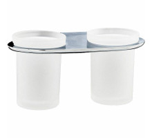 Стакан для зубных щеток WasserKRAFT Kammel K-8328D двойной Хром