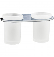 Стакан для зубных щеток WasserKRAFT Kammel K-8328D двойной Хром
