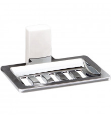 Мыльница WasserKRAFT Leine K-5069W Хром Белая