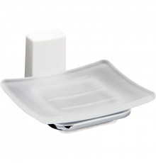 Мыльница WasserKRAFT Leine K-5029W Хром Белая