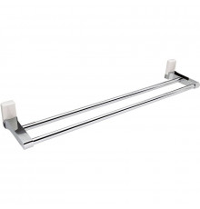 Полотенцедержатель WasserKRAFT Leine K-5040W двойной Хром Белый