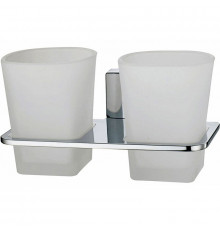 Стакан для зубных щеток WasserKRAFT Leine K-5028D двойной Хром