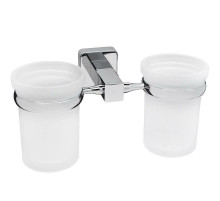 Стакан для зубных щеток WasserKRAFT Lippe K-6528D двойной Хром