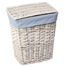 Корзина для белья WasserKRAFT Lippe WB-450-S с крышкой Белая