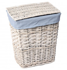 Корзина для белья WasserKRAFT Lippe WB-450-L с крышкой Белая