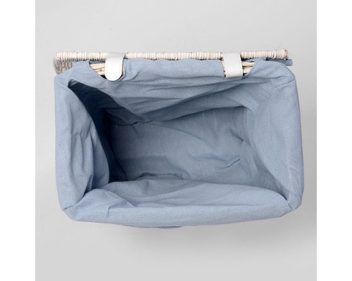 Купить Корзина для белья WasserKRAFT Lippe WB-450-L с крышкой Белая в магазине сантехники Santeh-Crystal.ru