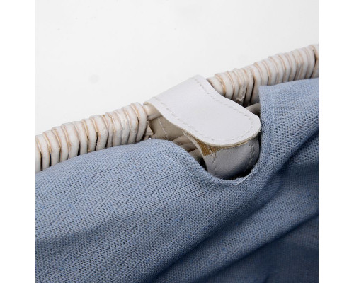 Купить Корзина для белья WasserKRAFT Lippe WB-450-L с крышкой Белая в магазине сантехники Santeh-Crystal.ru