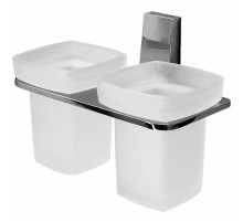Стакан для зубных щеток WasserKRAFT Lopau K-6028D двойной Хром