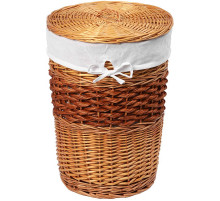 Корзина для белья WasserKRAFT Main WB-410-L с крышкой Светло-коричневая