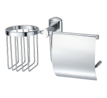 Держатель туалетной бумаги и освежителя воздуха WasserKRAFT Oder K-3059 с крышкой Хром