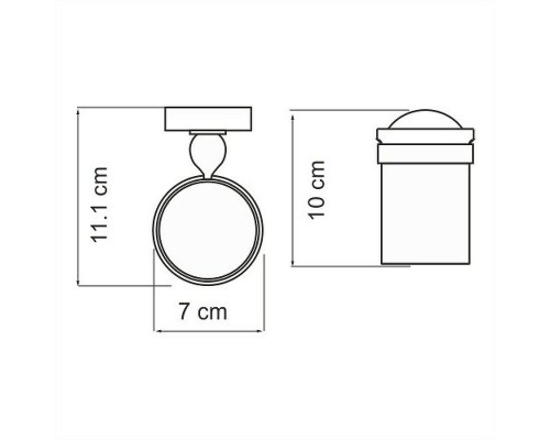 Купить Стакан для зубных щеток WasserKRAFT Regen K-6928 Хром в магазине сантехники Santeh-Crystal.ru