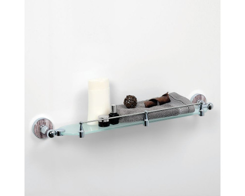 Заказать Стеклянная полка WasserKRAFT Regen K-6944 Хром в магазине сантехники Santeh-Crystal.ru