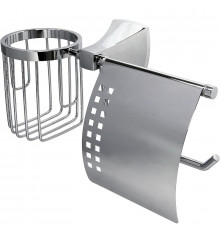 Держатель туалетной бумаги и освежителя воздуха WasserKRAFT Wern K-2559 с крышкой Хром