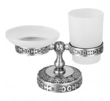 Держатель мыльницы и подстаканник ZorG SL AZR 22 SL Серебро