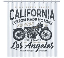 Шторка для ванны Fixsen California FX-2500 Белая Черная