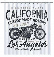 Шторка для ванны Fixsen California FX-2500 Белая Черная