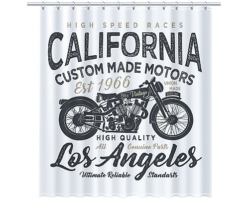 Купить Шторка для ванны Fixsen California FX-2500 Белая Черная в магазине сантехники Santeh-Crystal.ru