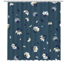 Шторка для ванны Fixsen Design Crosus FX-2513 180х200 Синий с цветами