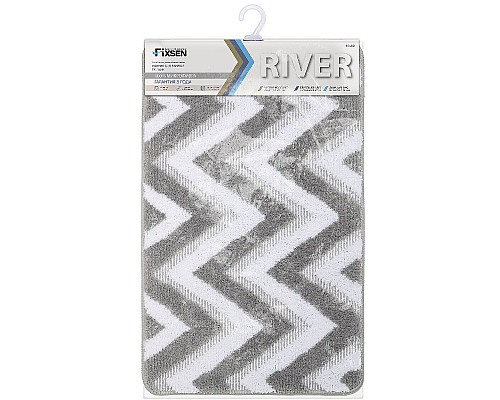 Santeh-Crystal.ru: Коврик для ванной комнаты Fixsen River 800х500 FX-5004K Серый Приобрести Коврик для ванной комнаты Fixsen River 800х500 FX-5004K Серый в магазине сантехники Santeh-Crystal.ru