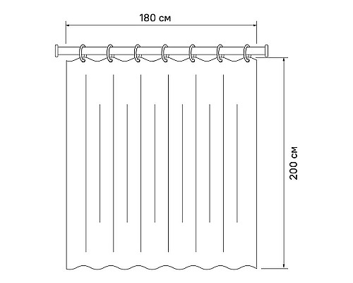 Заказать Штора для ванны Iddis Promo 180х200 P03PE18i11 Темно-серая в магазине сантехники Santeh-Crystal.ru