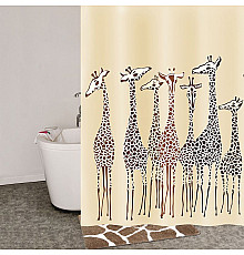 Штора для ванны Iddis Safari Friends 180x200 Бежевая