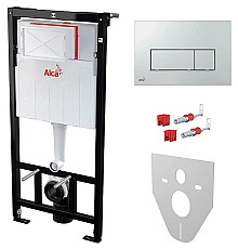 Инсталляция Alcaplast AM101/1120-4:1 RU M571-0001 для унитаза с клавишей смыва Хром глянец