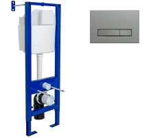 Инсталляция Berges Atom 410 040345 для унитаза с клавишей смыва Никель матовый