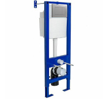 Инсталляция Berges Atom 410 040346 для унитаза с клавишей смыва Хром матовый