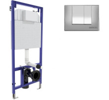 Инсталляция Berges Novum 040242 для унитаза с клавишей смыва Хром матовый