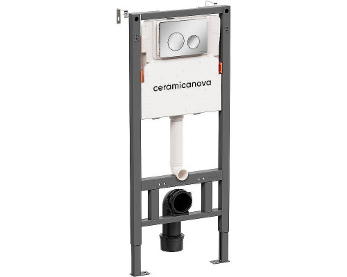 Инсталляция Ceramicanova Balance CN121001CH для унитаза с клавишей смыва Хром глянцевый