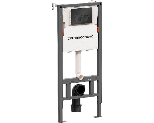 Инсталляция Ceramicanova Balance CN121001MB для унитаза с Черной матовой клавишей смыва